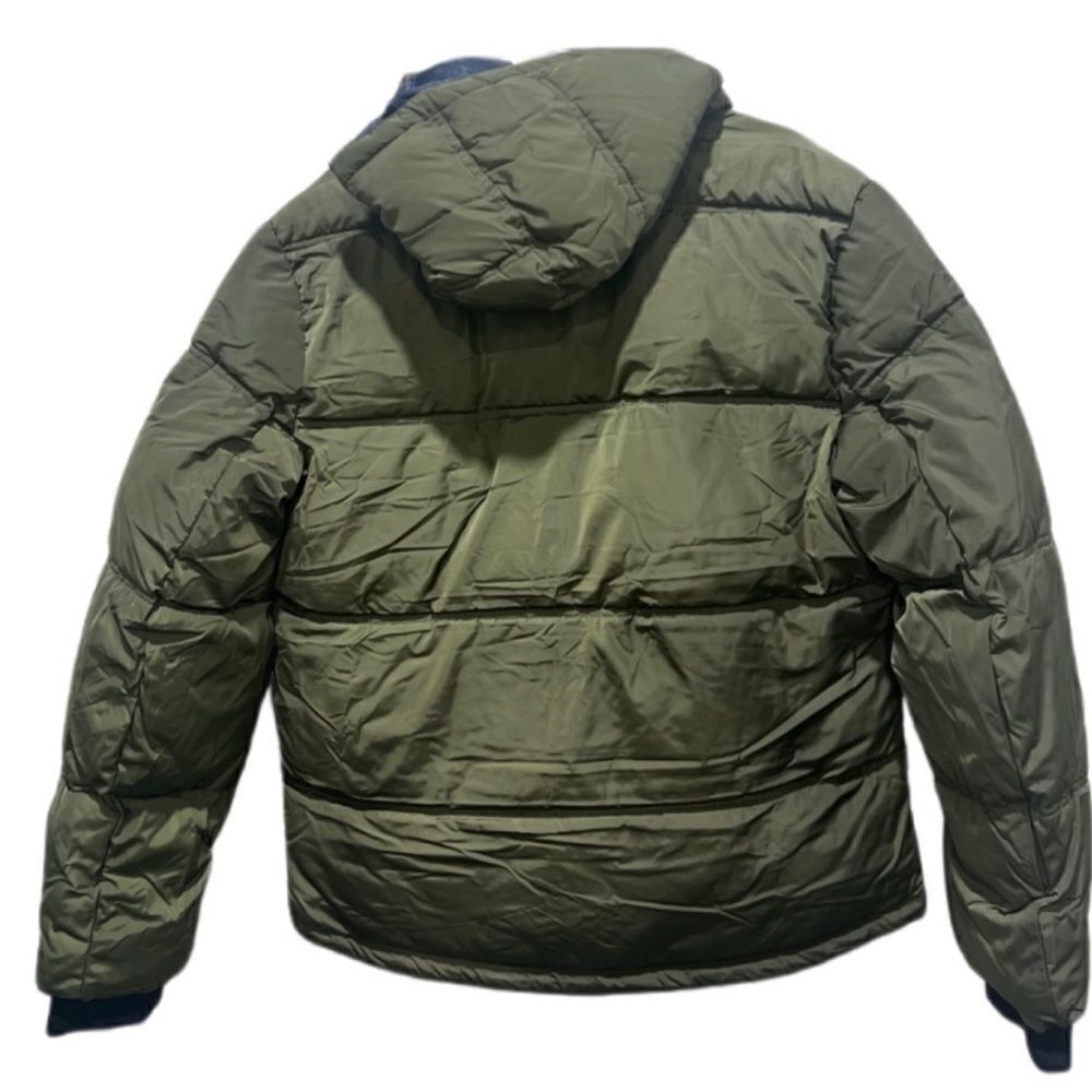 Men’s Lucky Brand Hooded Puffer Coat (Olive Green) - Picture 6 of 8